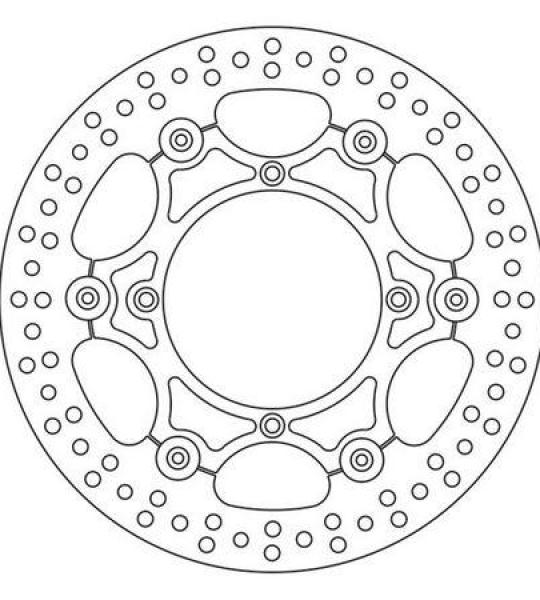 Disco freno anteriore flottante per Kawasaki KX 125 1988-2004, K
