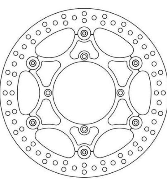 Disco freno anteriore flottante maggiorato da 270 mm per Kawasaki