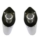Scarico GPR compatibile con Aprilia Shiver 900 2017-2020 -  Furore Evo4 Nero -  Coppia di terminali di scarico omologati -  forniti con db killer removibili e raccordi specifici