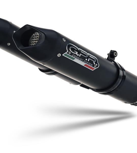 Scarico GPR compatibile con Aprilia Dorsoduro 1200 2011-2016 -  Furore Evo4 Nero -  Coppia di terminali di scarico omologati -  forniti con db killer removibili e raccordi specifici
