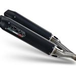 Scarico GPR compatibile con Aprilia Shiver 900 2017-2020 -  Furore Evo4 Nero -  Coppia di terminali di scarico omologati -  forniti con db killer removibili e raccordi specifici