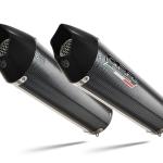 Scarico GPR compatibile con Aprilia Shiver 900 2017-2020 -  GP Evo4 Poppy -  Coppia di terminali di scarico omologati -  forniti con db killer removibili e raccordi specifici