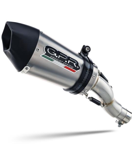 Scarico GPR compatibile con Yamaha Mt-03 2016-2017 -  Gpe Ann. titanium -  Scarico omologato -  silenziatore con db killer estraibile e raccordo specifico
