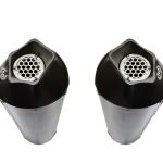 Scarico GPR compatibile con Aprilia Dorsoduro 900 2017-2020 -  GP Evo4 Titanium -  Coppia di terminali di scarico omologati -  forniti con db killer removibili e raccordi specifici