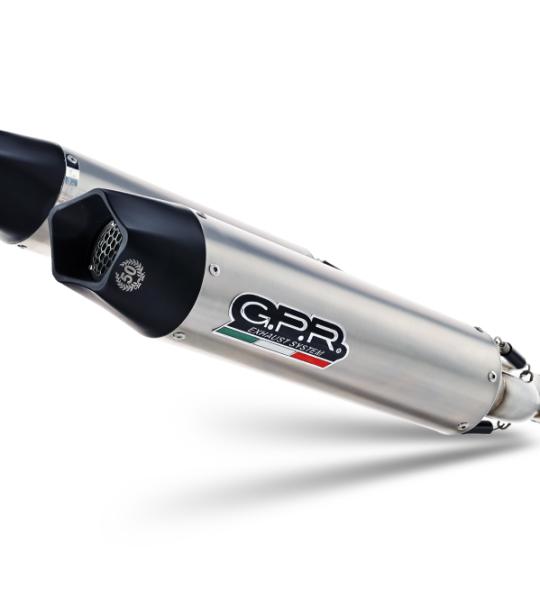 Scarico GPR compatibile con Aprilia Dorsoduro 900 2017-2020 -  GP Evo4 Titanium -  Coppia di terminali di scarico omologati -  forniti con db killer removibili e raccordi specifici