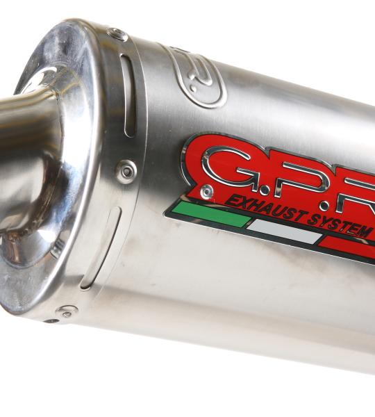 Scarico GPR compatibile con Hyosung Comet 125 GT - R 2003-2014 - Inox Tondo