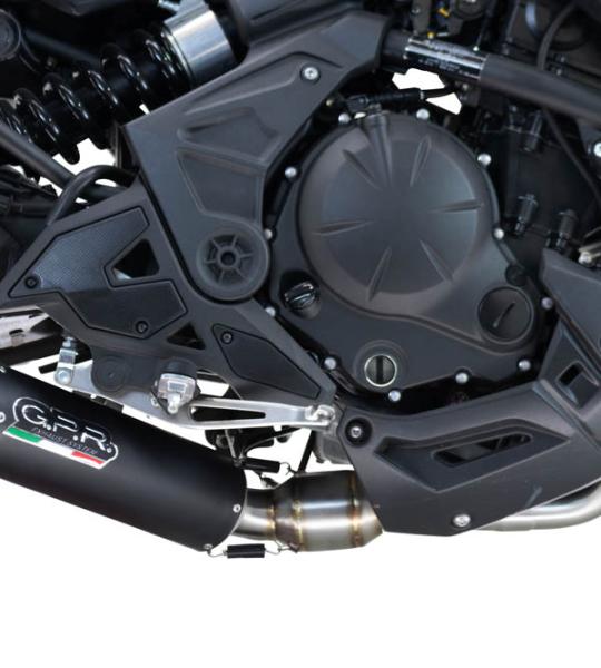 Scarico GPR compatibile con Kawasaki Versys 650 2023-2025 -  M3 Black Titanium -  Scarico completo racing -  fornito con db killer estraibile e collettore -  non conforme per uso stradale