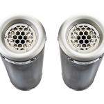 Scarico GPR compatibile con Aprilia Rsv 1000 R Factory 2006-2010 -  M3 Titanium Natural -  Coppia di terminali di scarico omologati -  forniti con db killer removibili e raccordi specifici