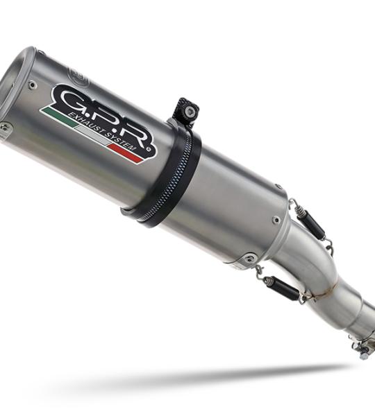 Scarico GPR compatibile con Aprilia Tuono V4 1100 -Rr -Factory 2015-2016 -  M3 Titanium Natural -  Terminale di scarico racing -  con raccordo -  senza omologazione