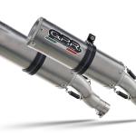 Scarico GPR compatibile con Aprilia Rsv 1000 R Factory 2006-2010 -  M3 Titanium Natural -  Coppia di terminali di scarico omologati -  forniti con db killer removibili e raccordi specifici