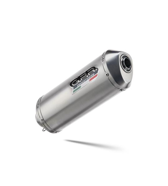 Scarico GPR compatibile con Aprilia Mana 850 Gt 2007-2016 -  Satinox -  Terminale di scarico semi-completo -  omologato -  con db killer estraibile e raccordo specifico