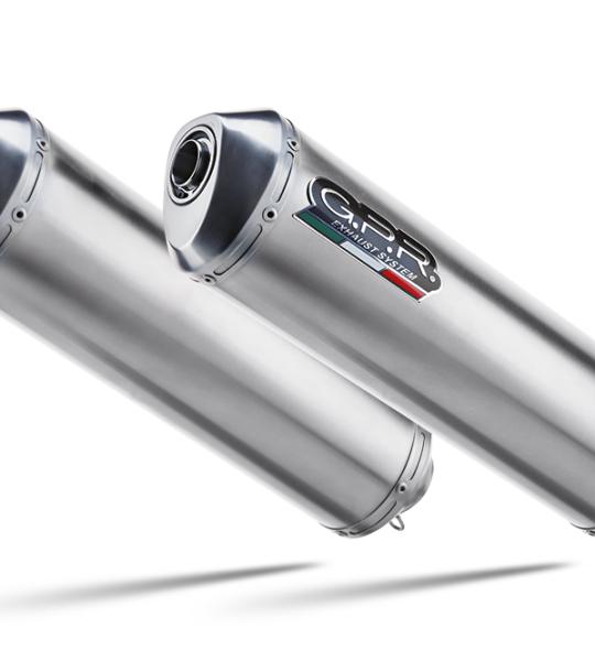 Scarico GPR compatibile con Suzuki V-Strom Dl 1000 2002-2013 - Satinox 