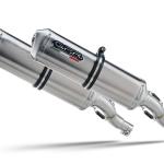 Scarico GPR compatibile con Aprilia Tuono R 1000 Factory  2006-2010 -  Satinox -  Coppia di terminali di scarico omologati -  forniti con db killer removibili e raccordi specifici