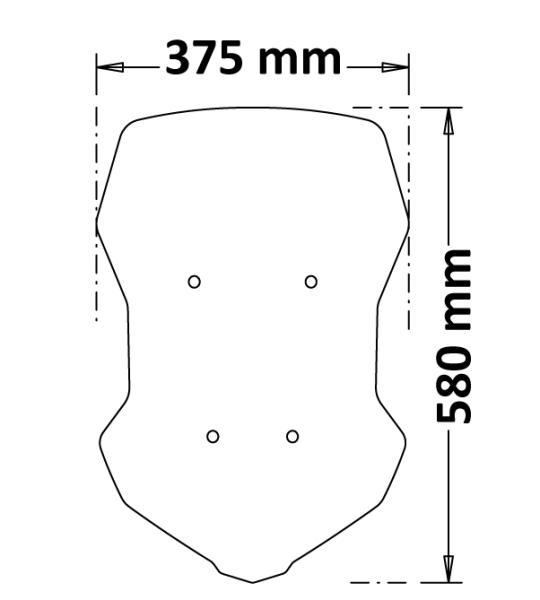 Parabrezza Touring Alta Protezione Per Yamaha Tracer 700