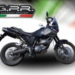Scarico GPR compatibile con Yamaha Xt 660 Z Teneré 2008-2016 -  Furore Nero -  Coppia di terminali di scarico omologati -  forniti con db killer removibile -  catalizzatori e raccordi specifici