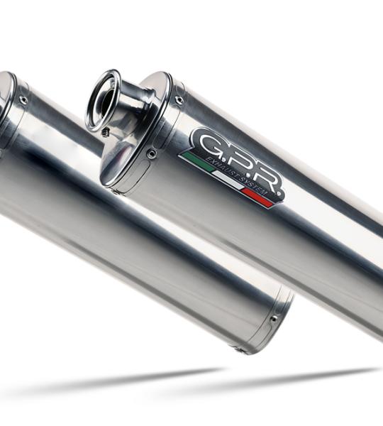 Scarico GPR compatibile con Aprilia Pegaso 3 650 -Pegaso i.e. 1997-2004 -  Trioval -  Coppia di terminali di scarico omologati -  forniti con db killer removibili e raccordi specifici