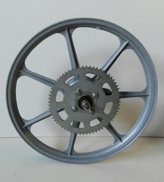 Cerchio Ruota Posteriore Grigio Completo per Ciclomotore Benelli G2 Elle