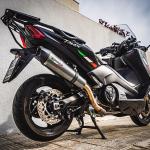 Scarico GPR compatibile con Yamaha T-Max 530 2012-2016 -  Gpe Ann. Poppy -  Scarico completo omologato - fornito con db killer estraibile - catalizzatore e collettore