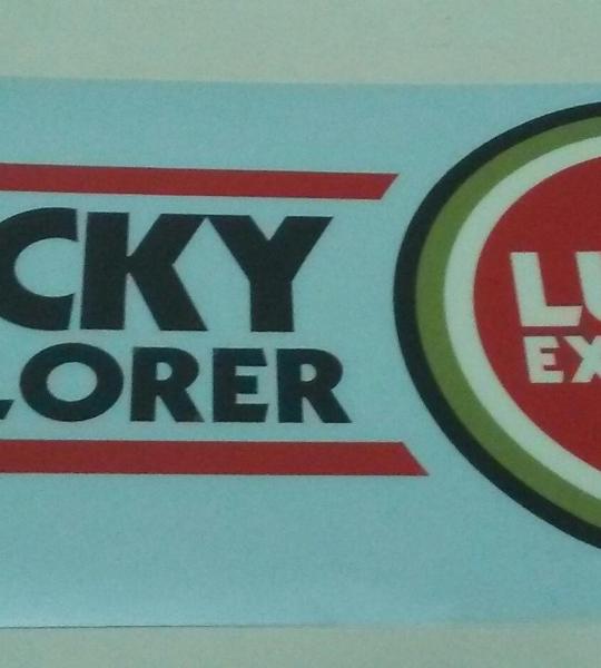 Adesivo serbatoio destro "LUCKY EXPLORER" per Cagiva Elefant 750, 900