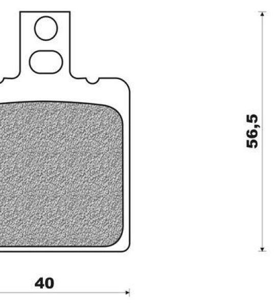 Coppia pasticche posteriore per Gilera Crono 125, CX 125, RV-RX 200/25