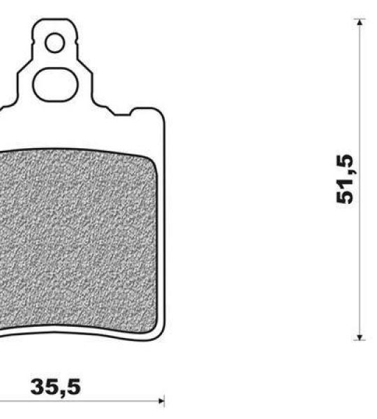 Coppia pasticche posteriore per Derbi GPR 50/75 Sport