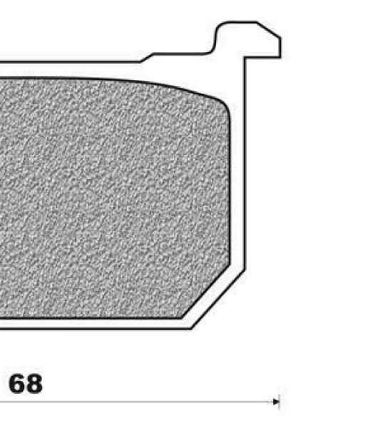 Coppia pasticche posteriore per Kawasaki GPZ 400, Z400 GP, Z550 GP D1-