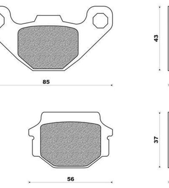 Coppia pasticche posteriori, anteriori per Kawasaki KR 150 Sport