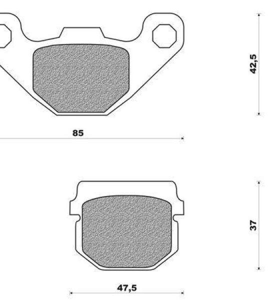 Coppia pasticche anteriore per Kawasaki AR 50, KMX 50, KSR 50 I/II