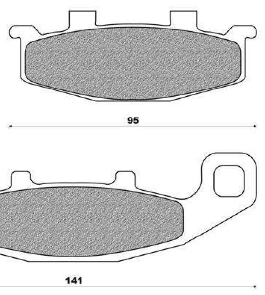 Coppia pasticche posteriore per Kawasaki  GPZ 400 R dal '90, GPX 400 R