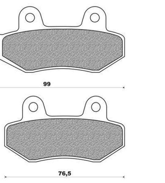 Coppia pasticche anteriore per Yamaha FZR 50, WR 125/250/500, KAWASAKI