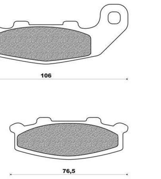 Coppia pasticche anteriori/posteriori per Kawasaki KR 150 Sport,