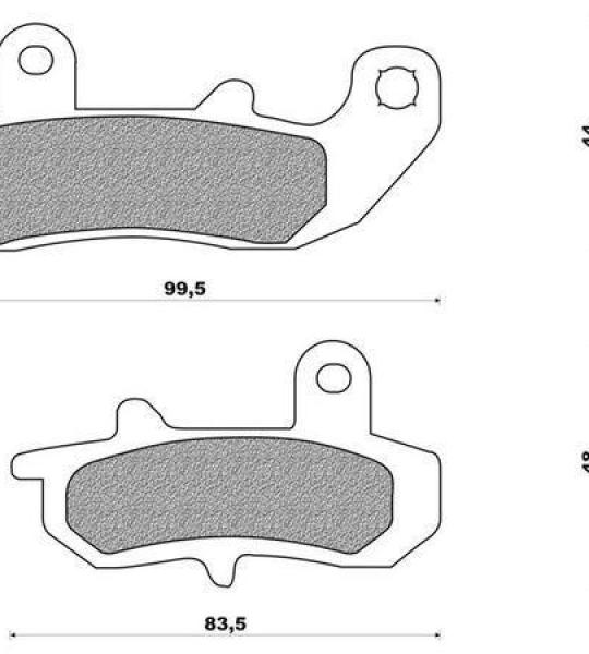 Coppia pasticche posteriore per Suzuki RG 125/200, DR 600'650/75