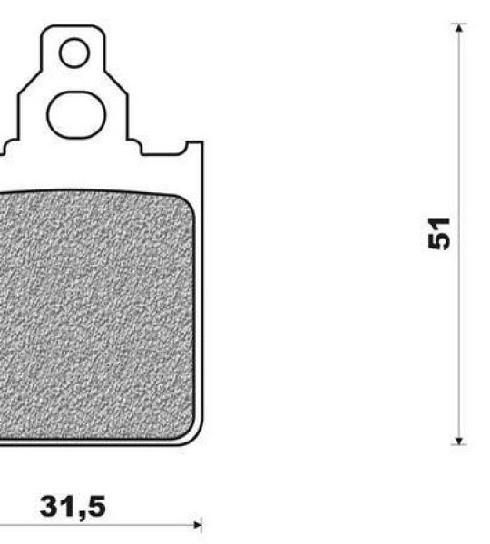 Coppia pasticche posteriore per Cagiva Prima 50/80, City 80