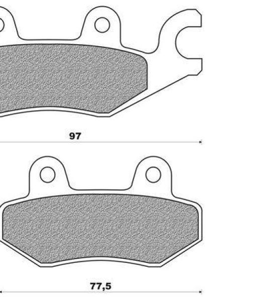 Coppia pasticche posteriore per Yamaha XTZ 750 Super Tenere (pinza sinistro)