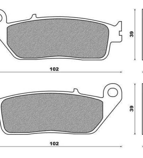 Coppia pasticche anteriore per Kymco Dowtown 125/300 i dal '09