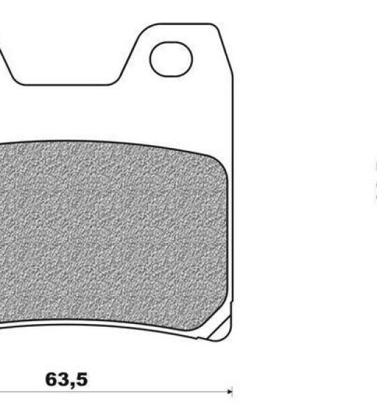 Coppia pasticche posteriore per Yamaha FZS 1000 Fazer '01/05, XJR 1300