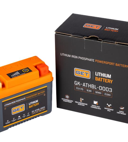 BATTERIA AL LITIO PER MOTO OFF ROAD 2,5 AH - CCA 175 A