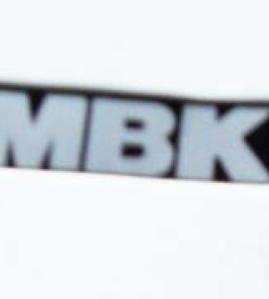 Adesivo originale nero/argento "MBK"