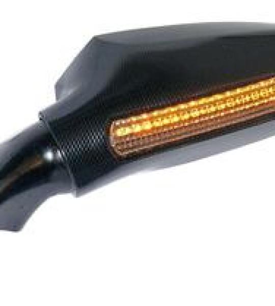 Specchio destro nero con lampada per Ducati 1098, Desmosedici, 848