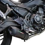 Scarico GPR compatibile con Kawasaki Z 650 2017-2020 - Furore Evo4 Nero