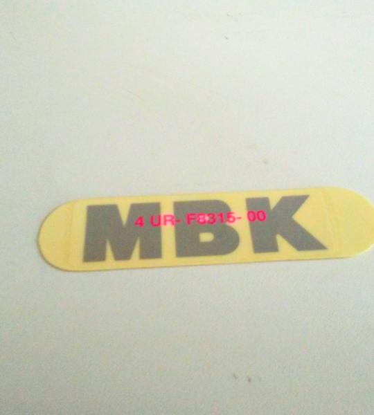 Adesivo originale argento " MBK"  per Scooter MBK