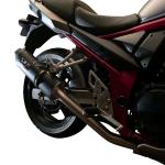 Scarico GPR compatibile con Suzuki Gsx750F 1998-2004 - Furore Nero
