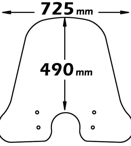 Parabrezza Classic Per Piaggio Vespa Lx 50/125/150 2005 - 2014 Fumè