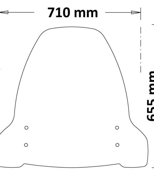 Parabrezza Classic Per Segway E110 / 125 / 200S-Se Fumè Chiaro