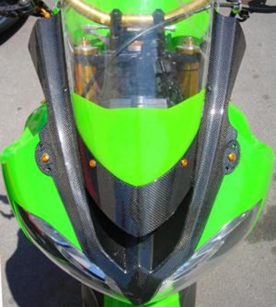 Cupolino faro in fibra di carbonio per Kawasaki ZX 10R 04-05