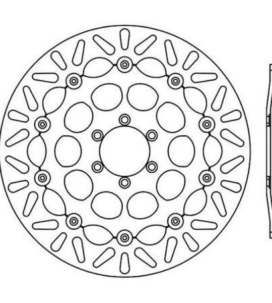 Disco freno anteriore flottante per KTM Duke II 640 2003-2006.