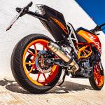 Scarico GPR compatibile con Ktm Duke 250 2017-2020 -  Deeptone Inox -  Scarico omologato -  silenziatore con db killer estraibile e raccordo specifico