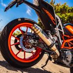 Scarico GPR compatibile con Ktm Duke 250 2017-2020 -  Deeptone Inox -  Scarico omologato -  silenziatore con db killer estraibile e raccordo specifico