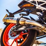 Scarico GPR compatibile con Ktm Duke 250 2017-2020 -  Deeptone Inox -  Scarico omologato -  silenziatore con db killer estraibile e raccordo specifico