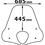 Parabrezza Media Protezione Per Malaguti Centro 125I.E - 160I.E. 2007 - 2012